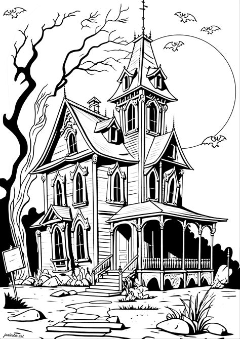 Disney Haunted House Coloring Page