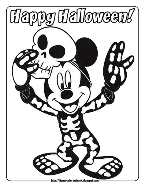 Mickey Mouse Halloween Coloring Page