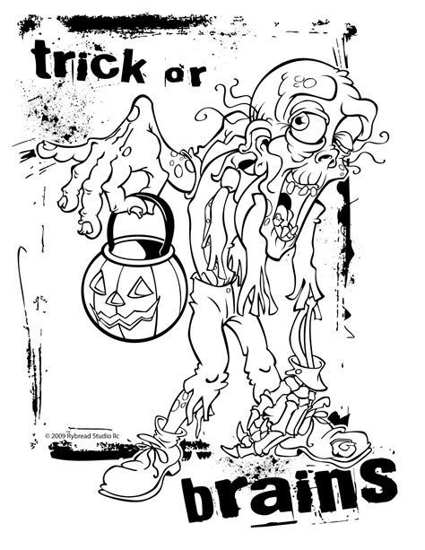 Zombies and Monsters Coloring Page