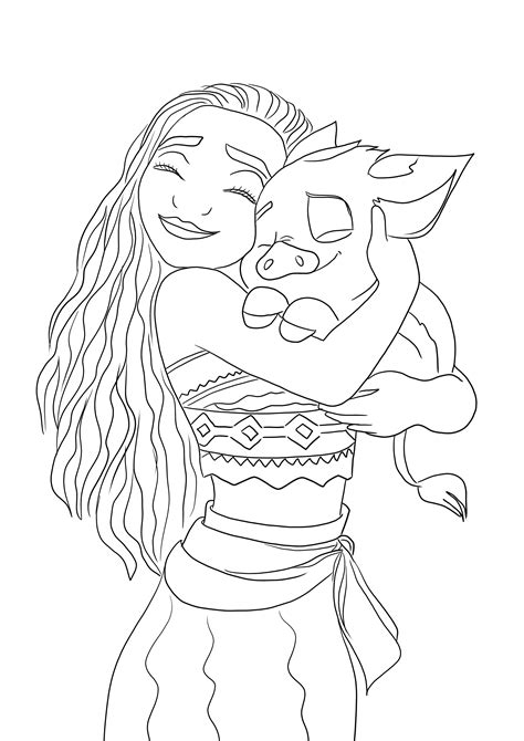 Disney Moana coloring pages for kids