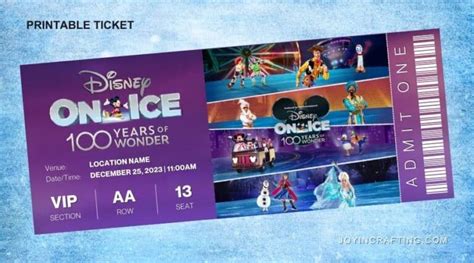 Beauty and the Beast-themed Disney On Ice Ticket Template