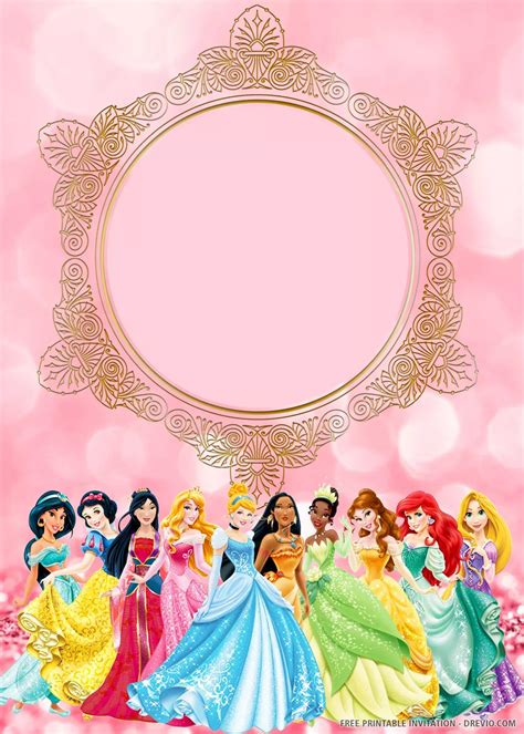 Disney Princess Celebration Invitation Templates