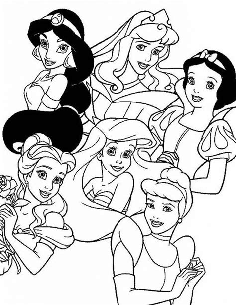 Disney Princess Coloring Pages for Kids