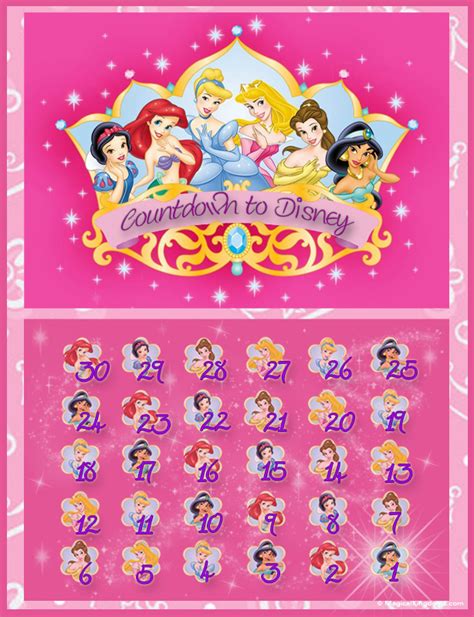 Disney Princess Countdown Calendar