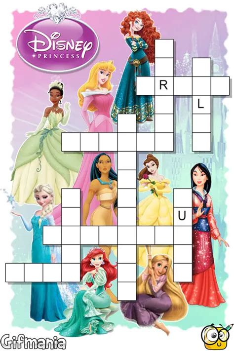 Disney Princess Crossword Puzzle