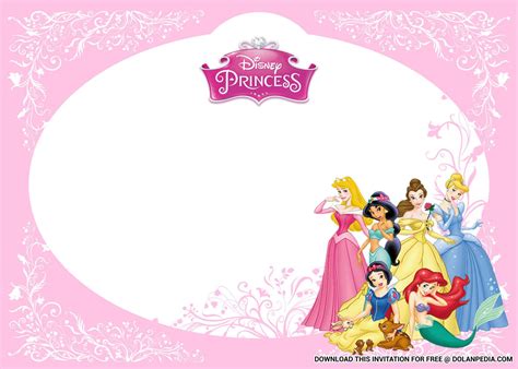 Disney Princess Templates for Invitations