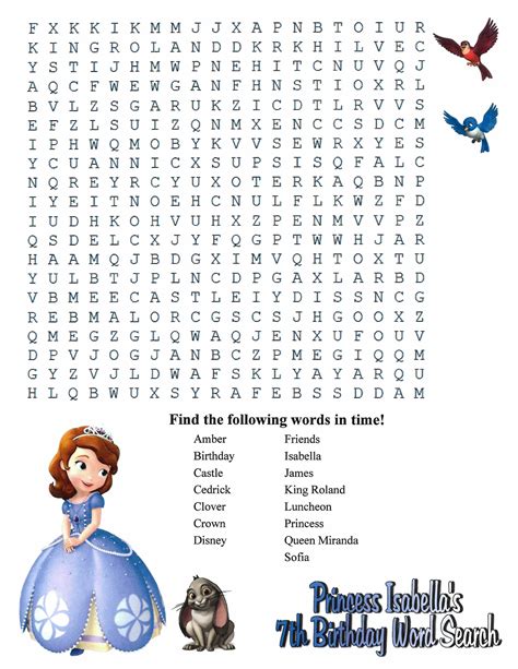 Disney Princess Word Searches