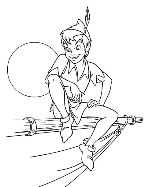 Disney Printable Coloring Sheets Peter Pan