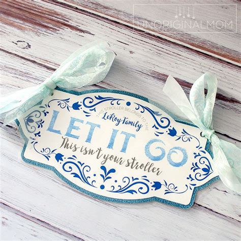 Frozen Disney Stroller Tag Template