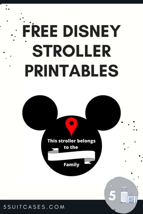 Star Wars Disney Stroller Tag Template