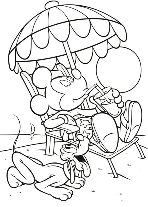 Disney Summer Coloring Pages