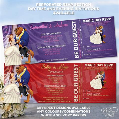 Disney Themed Wedding Invitation Templates