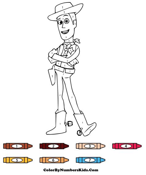 Disney Toy Story Woody Color by Number