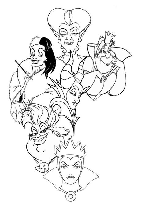 Disney villains coloring sheets