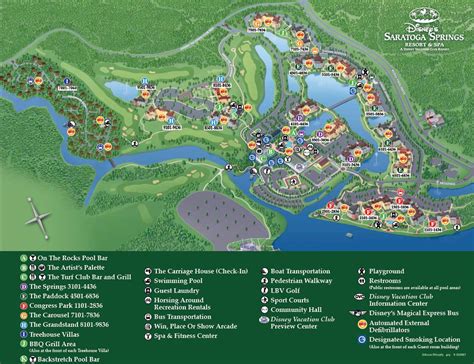 Disney World Spa and Fitness Map