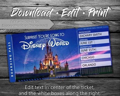 Toy Story Disney World Ticket Template