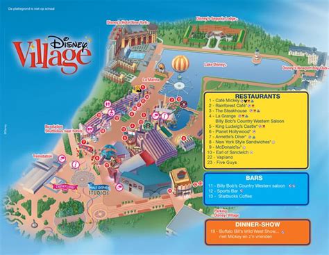 Disneyland Dining Map