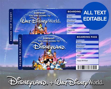 Disneyland Ticket Printables 7