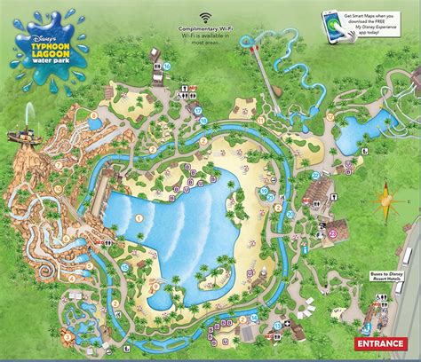 Disney's Typhoon Lagoon and Blizzard Beach Map