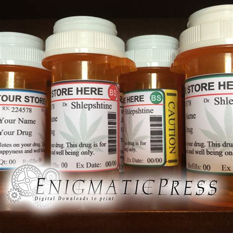 Customizable Printable Dispensary Labels