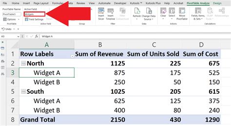 Display Excel Pivot Table Rows Side By Side