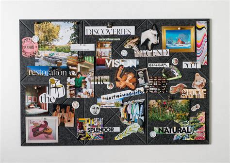 Displaying a vision board