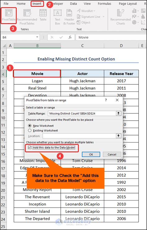 Distinct Count Excel Pivot Issues