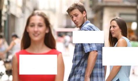 distracted boyfriend leave me alone meme template