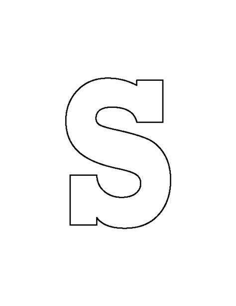 Distressed Block Letter S Template