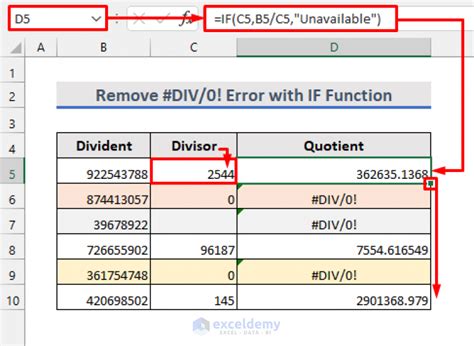 DIV Error Excel