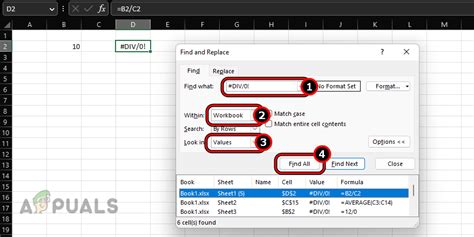 A screenshot of the #DIV/0 error in Google Sheets