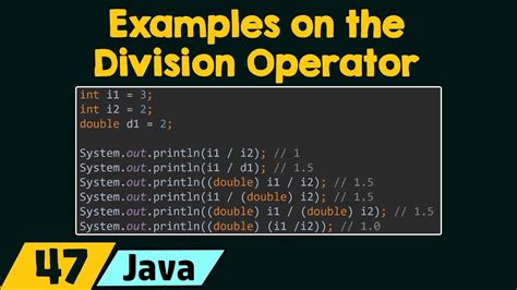 Example of using the DIVIDE operator