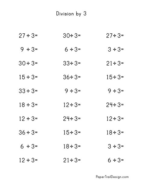 Division Worksheets