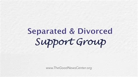 Divorce support groups and counseling