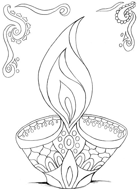 Diwali coloring pages for adults