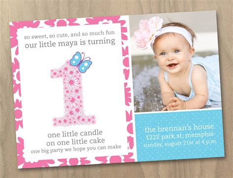 DIY 1st Birthday Invitation Templates