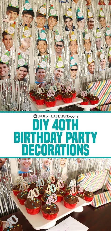 DIY 40th birthday decorations