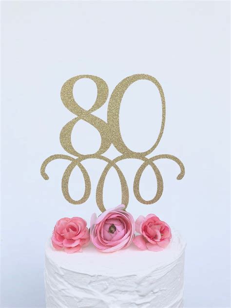 DIY 80th birthday cake topper ideas