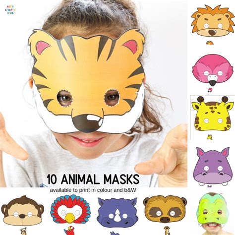 DIY animal masks for kids