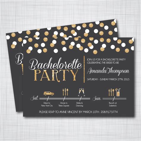 DIY Bachelorette Party Invitations