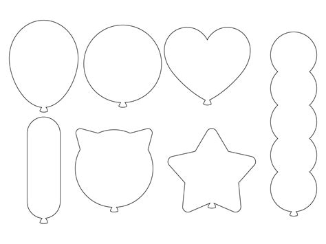 DIY balloon cut out templates