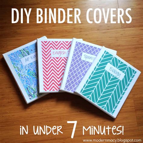 DIY binder covers with fun illustrations