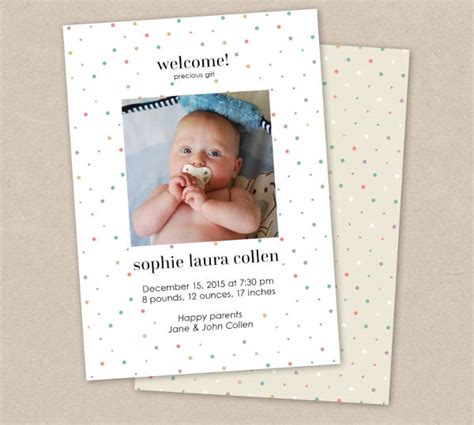 DIY Birth Announcement Templates