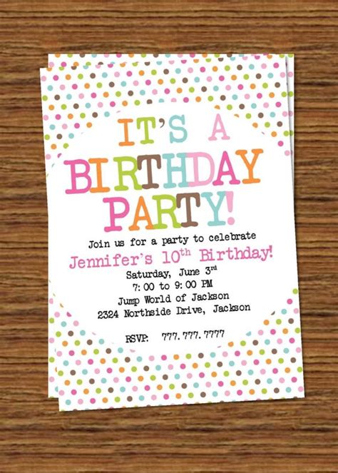 DIY Birthday Invitation