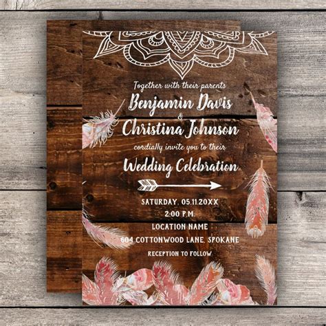 DIY Boho Invitation Templates