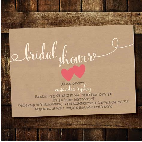 DIY Bridal Shower Invitation