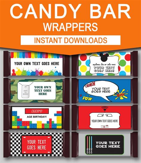 DIY Candy Bar Wrappers