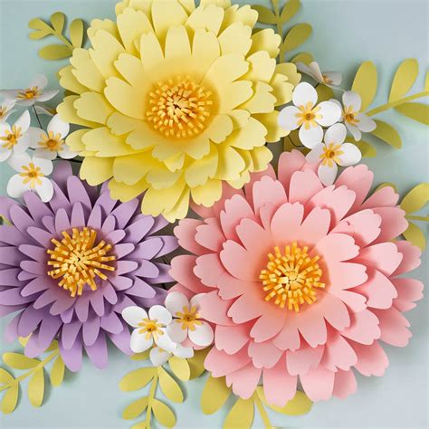 DIY Chrysanthemum Paper Flower Template