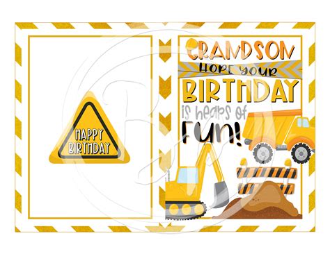 DIY construction birthday card