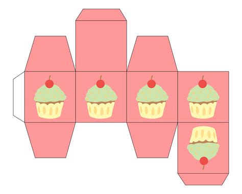 Fancy Cupcake Box Template